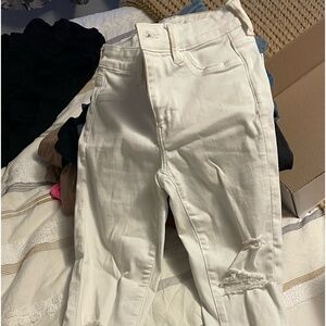 White distressed American Eagle jeans